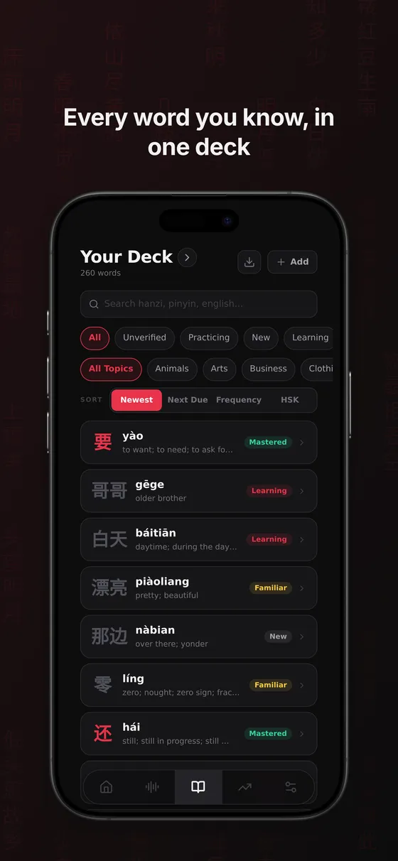 Your vocabulary deck